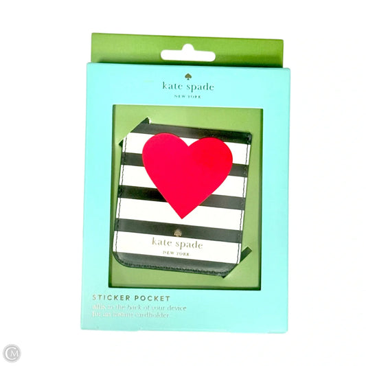 Heart Stripe Sticker Pocket Tech Accessory Designer Label By Kate Spade, Size: Small
