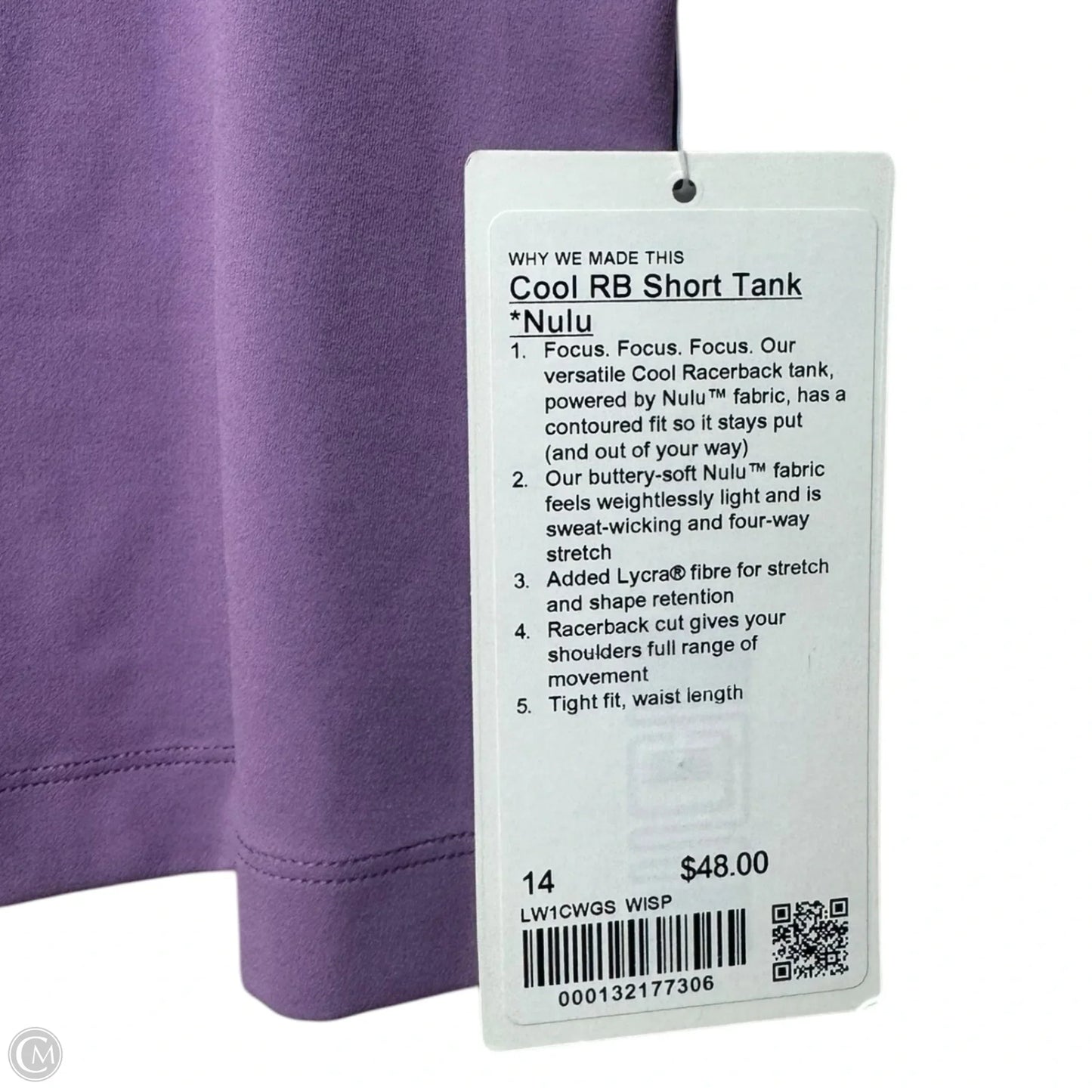 Cool RB Athletic Tank Top By Lululemon In Purple, Size: 14