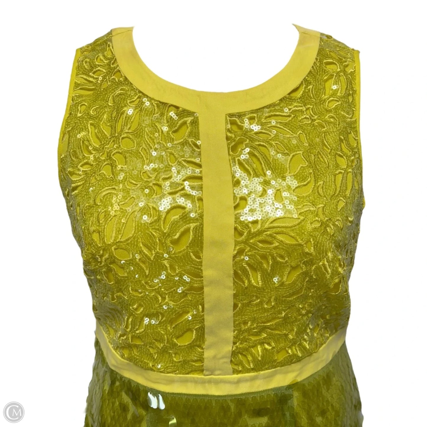 Kenzie Sequin Dress By Coast In Yellow, Size: 12