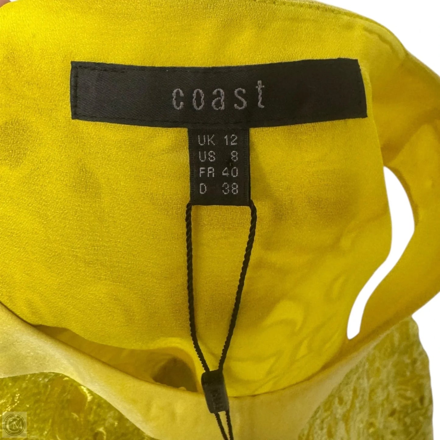 Kenzie Sequin Dress By Coast In Yellow, Size: 12