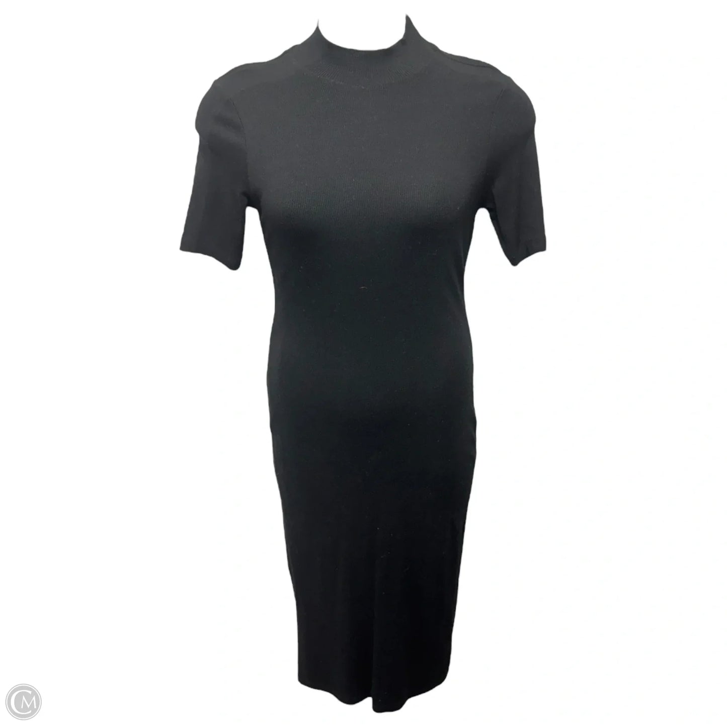 Lexi Rib Mock Neck Midi Dress By Marine Layer In Black, Size: M