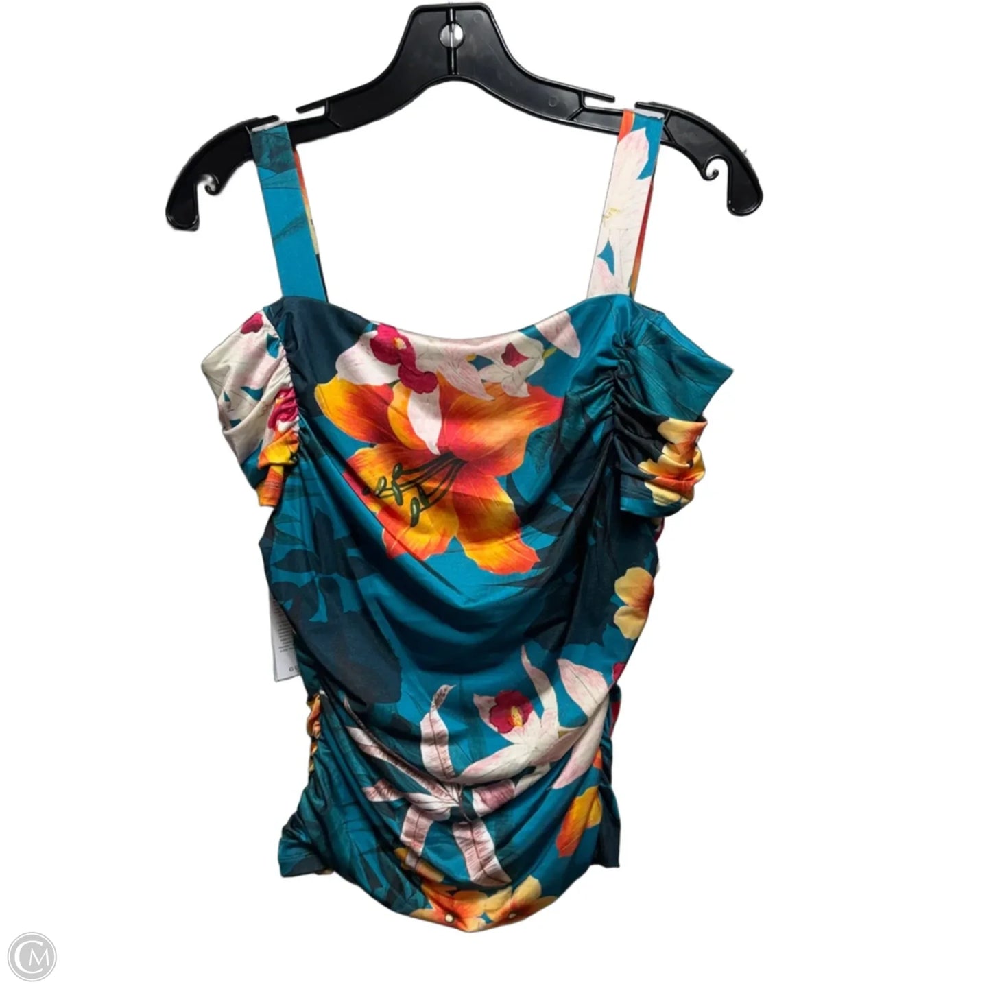Top Sleeveless By Guess In Tropical Print, Size: M