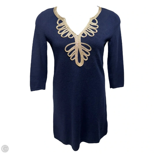 Delvin Merino Wool Dress Designer By Lilly Pulitzer In True Navy, Size: M
