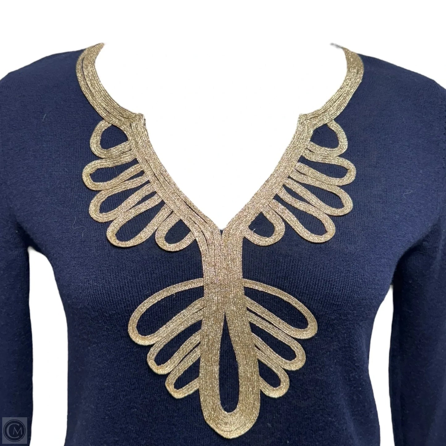 Delvin Merino Wool Dress Designer By Lilly Pulitzer In True Navy, Size: M