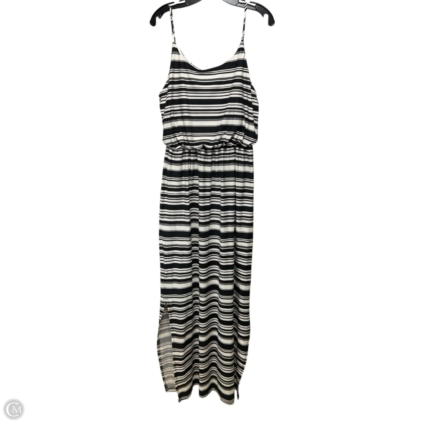 Dress Casual Maxi By Nina Leonard In Striped Pattern, Size: L
