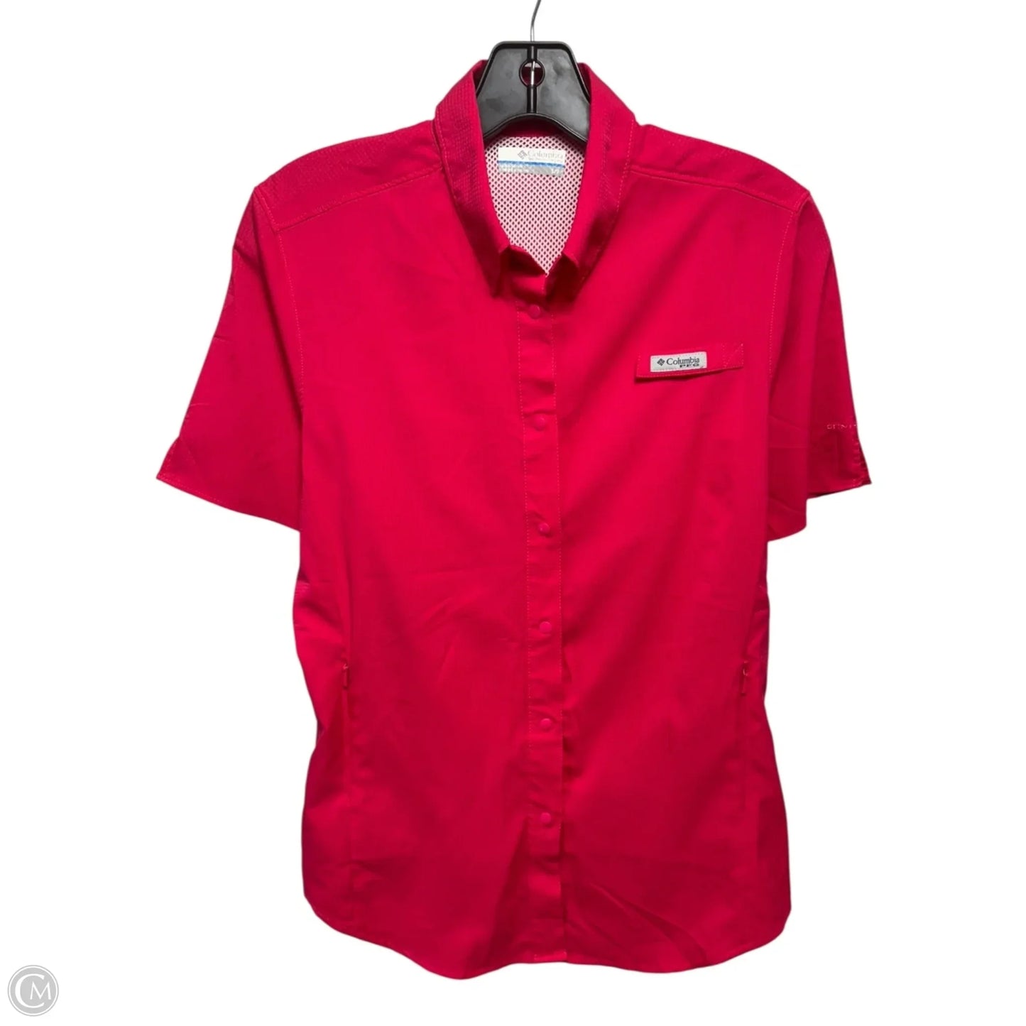 Athletic Top Short Sleeve By Columbia In Pink, Size: S