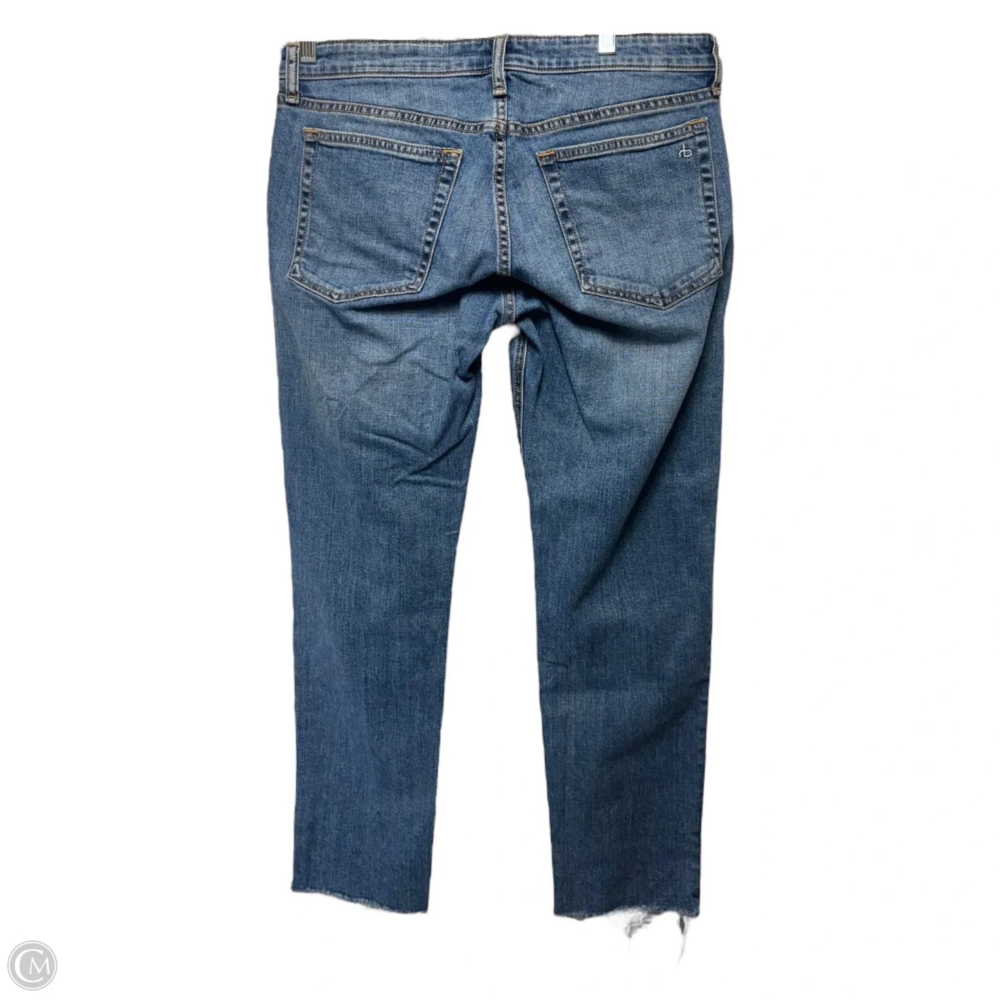 Raw Hem Dre Slim Boyfriend Jeans By Rag & Bone In Pismo With Holes, Size: 28