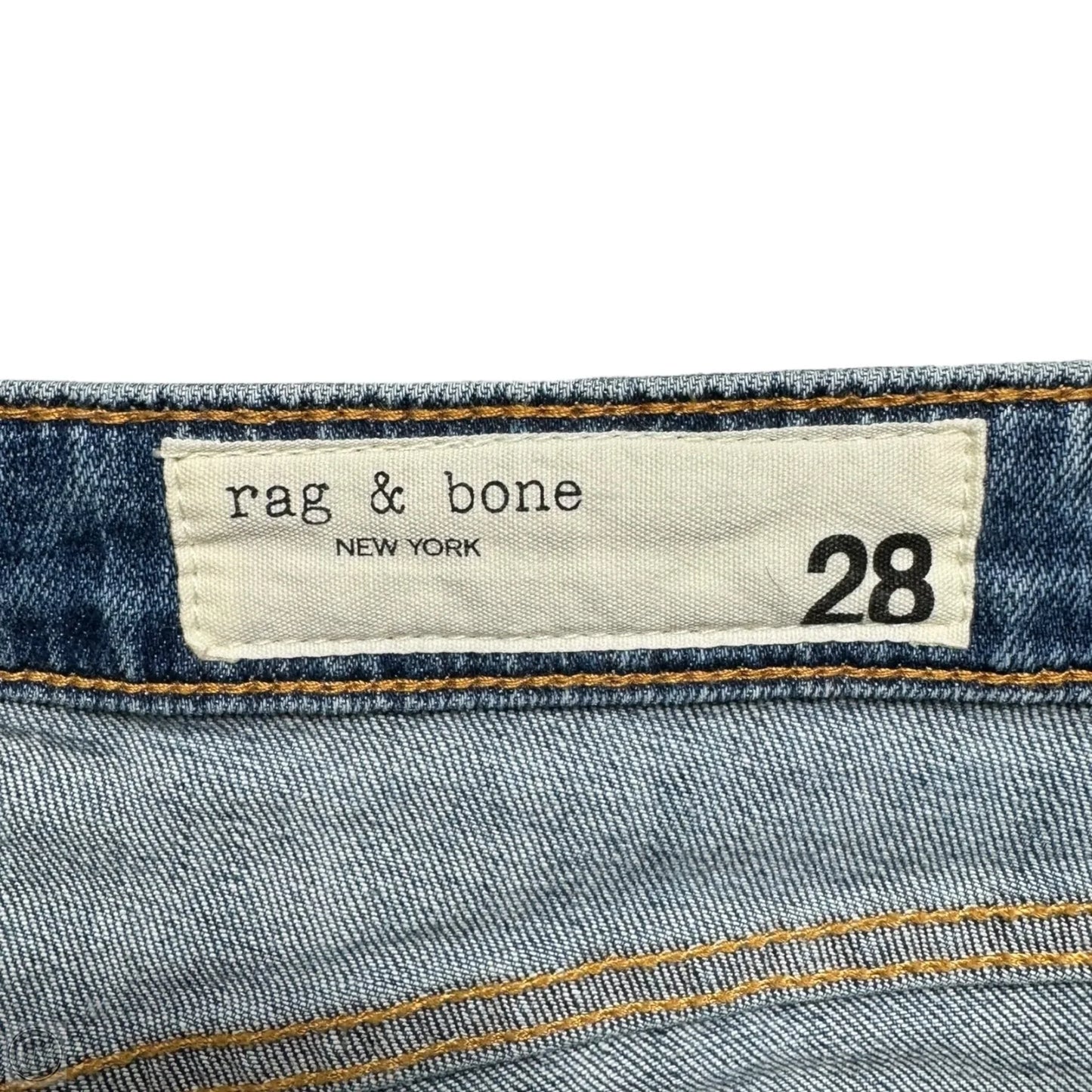 Raw Hem Dre Slim Boyfriend Jeans By Rag & Bone In Pismo With Holes, Size: 28
