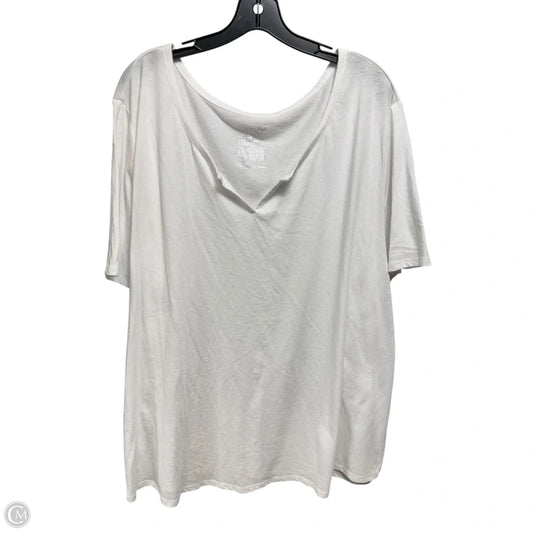 Top Short Sleeve Basic By Terra & Sky In White, Size: 4x