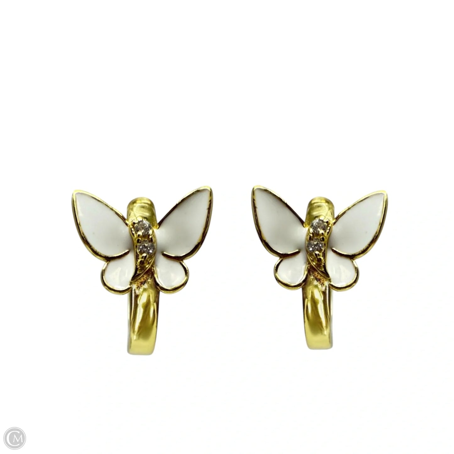 Vermeil Butterfly Huggie Hoop Earrings