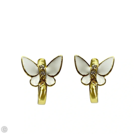 Vermeil Butterfly Huggie Hoop Earrings