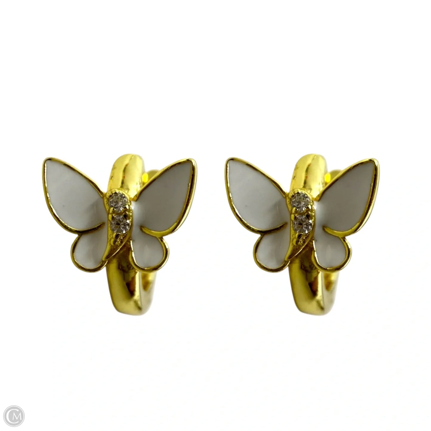 Vermeil Butterfly Huggie Hoop Earrings