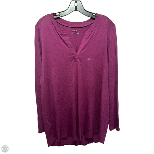 Top Long Sleeve By Eddie Bauer In Purple, Size: L