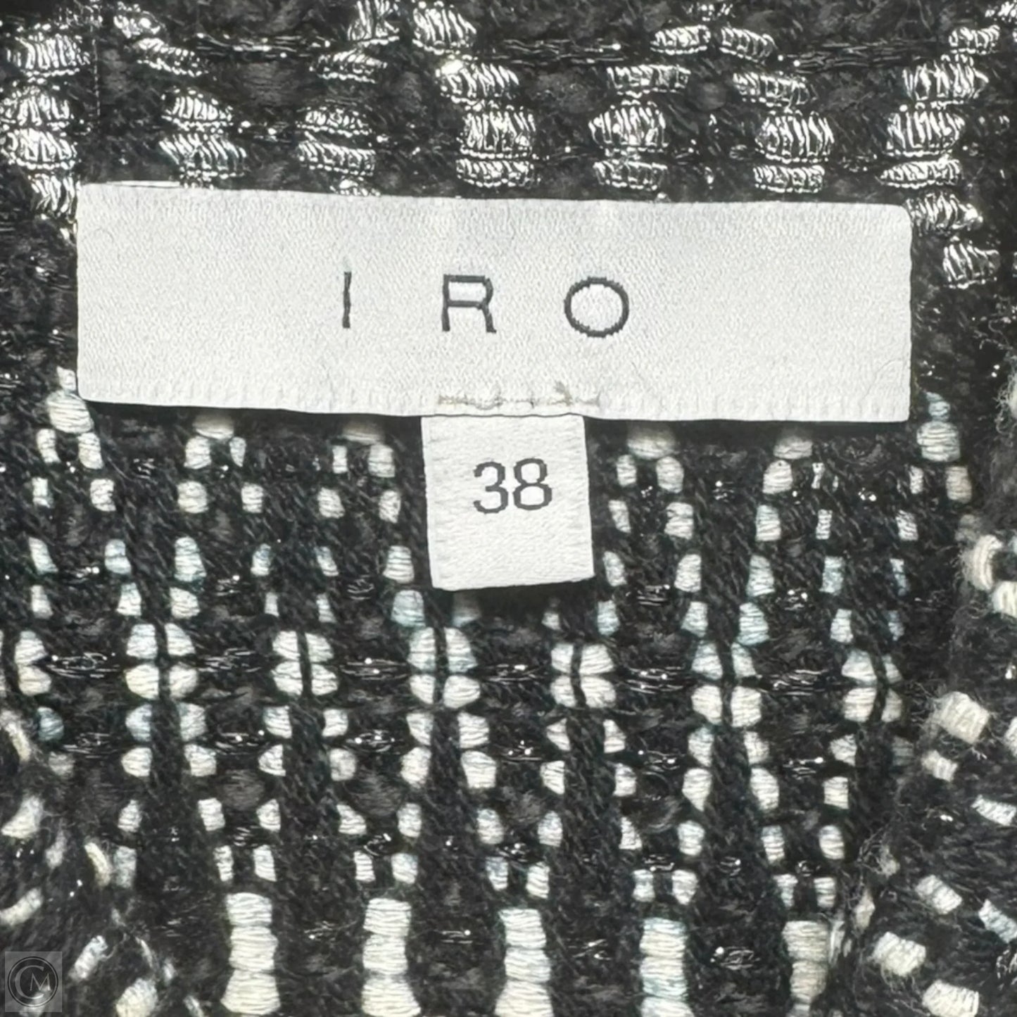 Zalan Jacket By Iro In Black & Silver, Size: 8