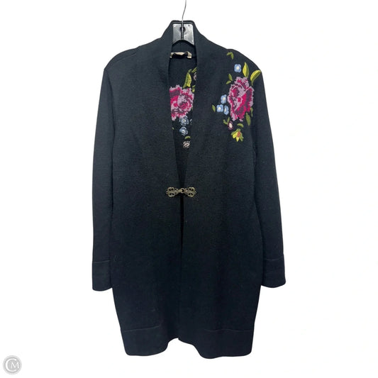 Cross Stitch Cardigan Sweater By Soft Surroundings In Floral Print, Size: L