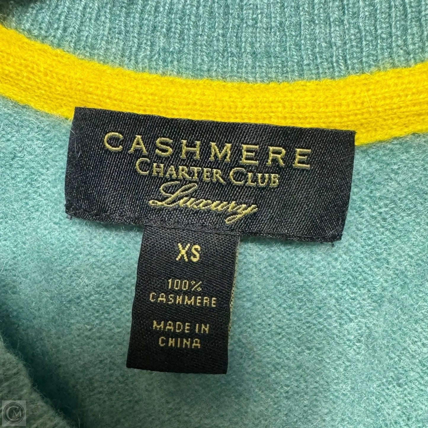 Sweater Cashmere By Charter Club In Green, Size: Xs