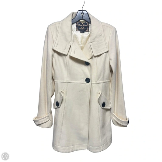 Wool Blend Peacoat By Guess In Cream, Size: M