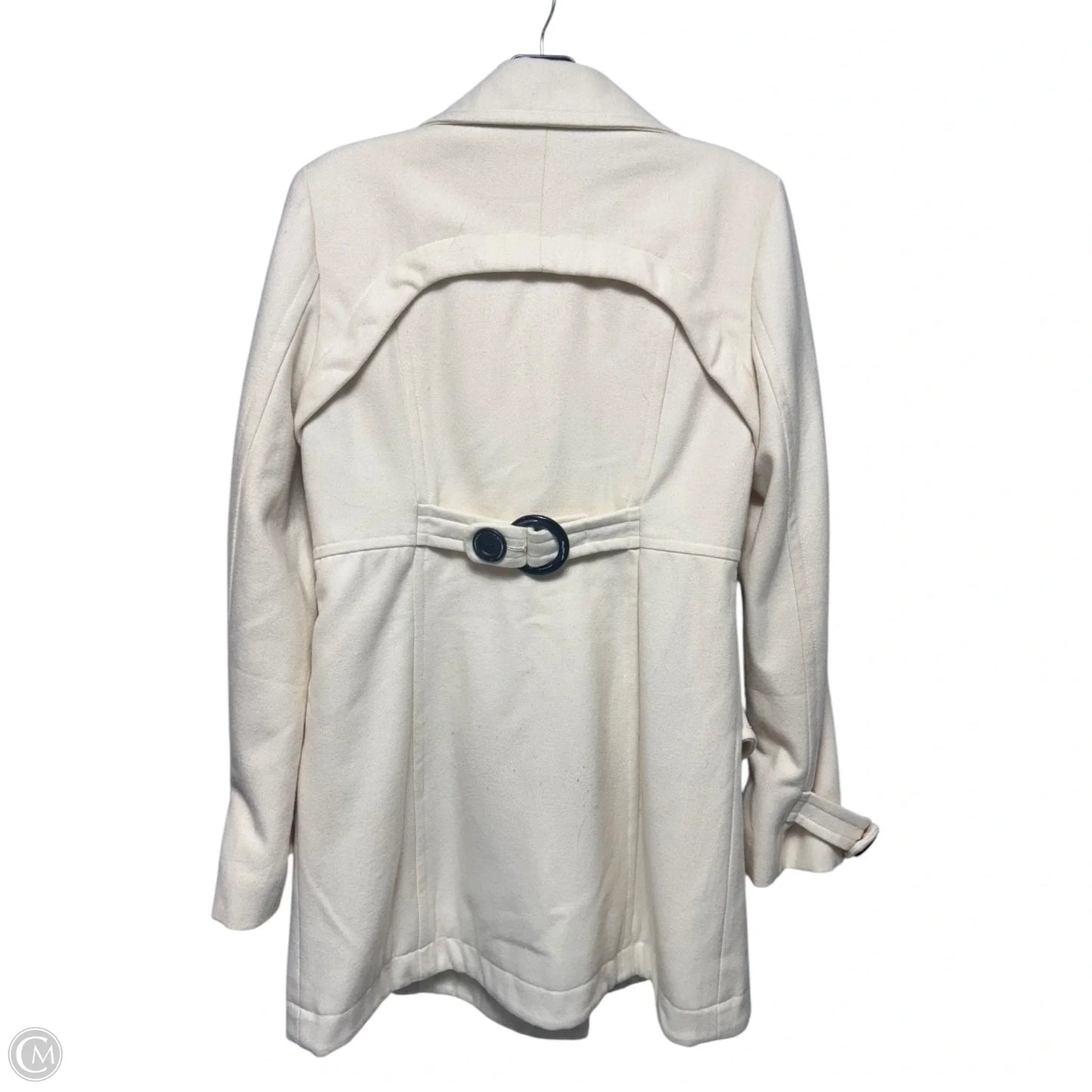 Wool Blend Peacoat By Guess In Cream, Size: M