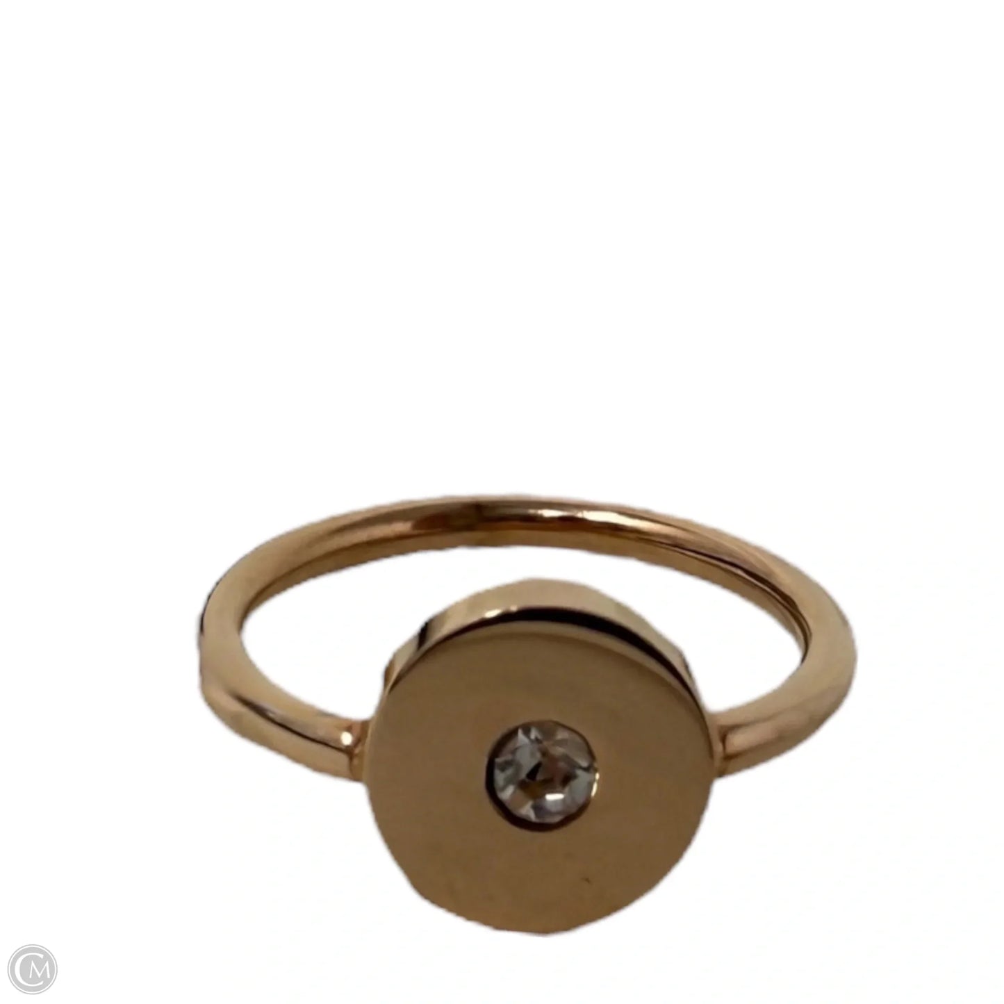 Gold Plated Crystal Ring By Coeur de Lion, Size: 6