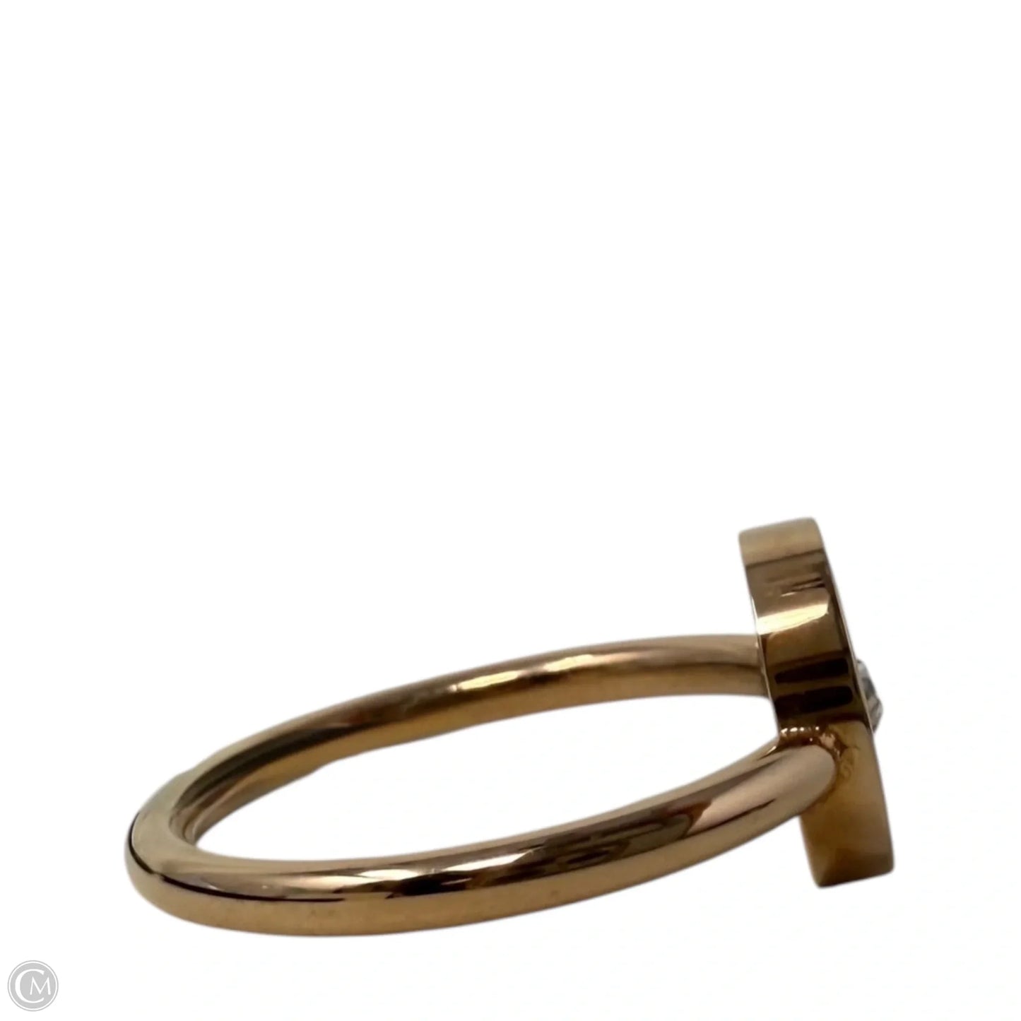 Gold Plated Crystal Ring By Coeur de Lion, Size: 6