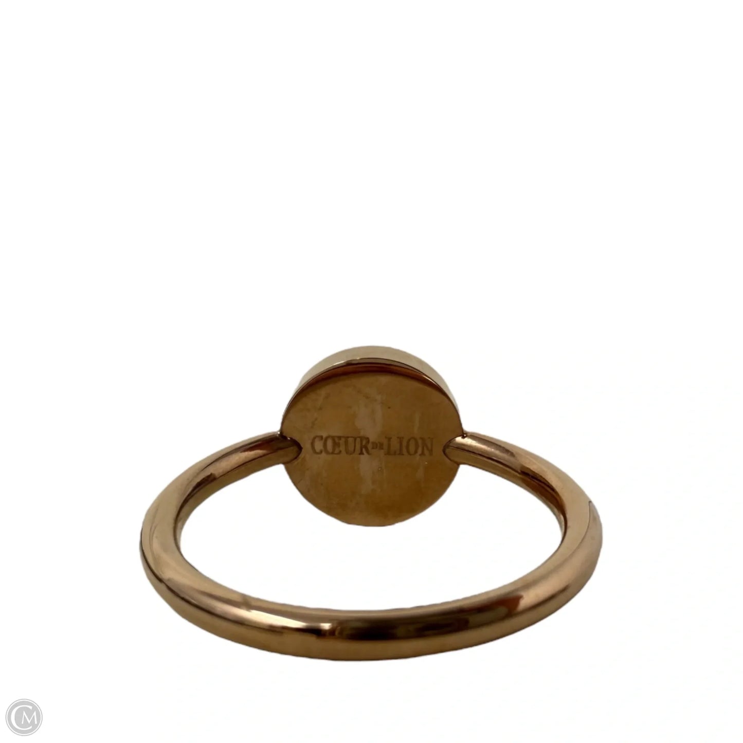 Gold Plated Crystal Ring By Coeur de Lion, Size: 6