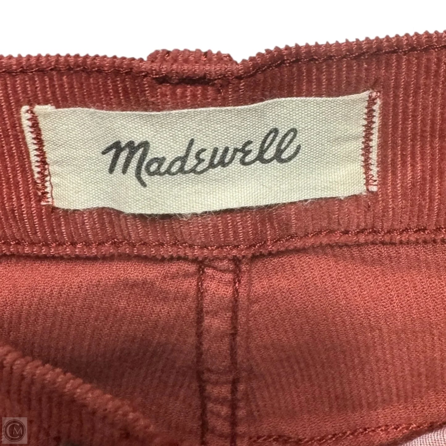 Cali Demi-Boot Pants Corduroy By Madewell In Rust, Size: 0/25