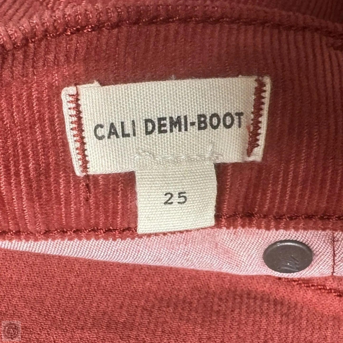 Cali Demi-Boot Pants Corduroy By Madewell In Rust, Size: 0/25