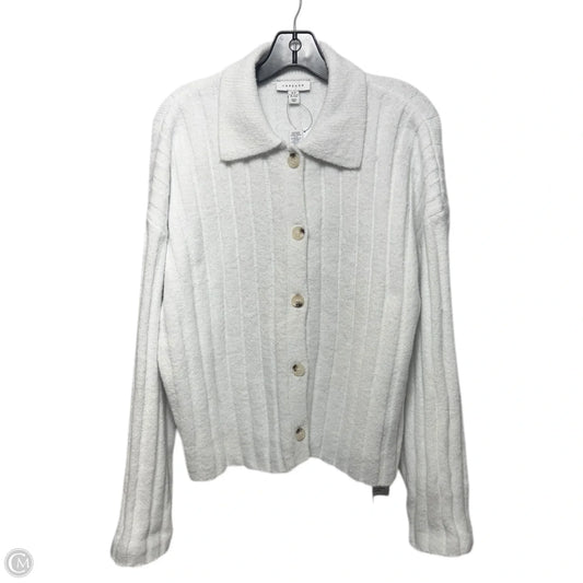 Sweater Cardigan By Top Shop In White, Size: M