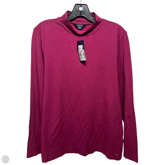 Top Long Sleeve By Tommy Hilfiger In Maroon, Size: Xl