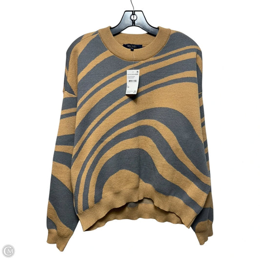 Sweater By Rachel Roy In Grey & Tan, Size: L