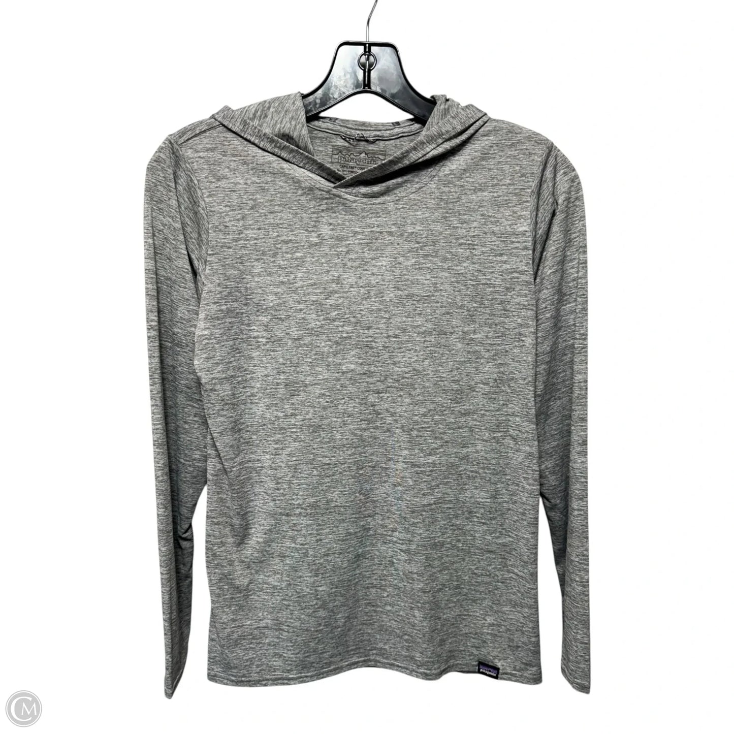 Athletic Top Long Sleeve Hoodie By Patagonia In Grey, Size: Xs