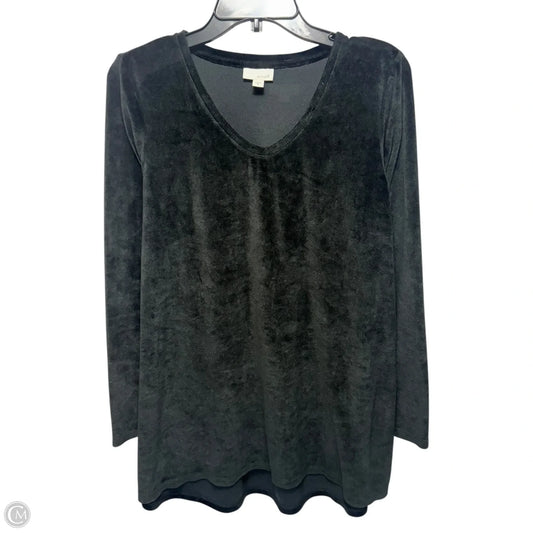 Top Long Sleeve By Pure Jill In Black, Size: M