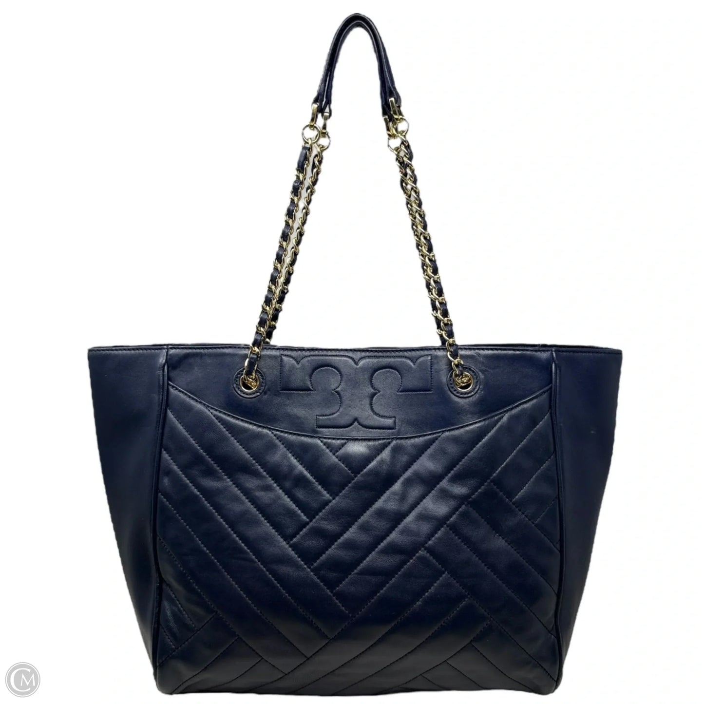 Alexa Flat Quilted Soft Leather Tote Designer By Tory Burch, Size: Large
