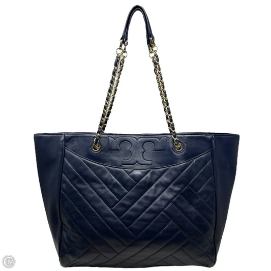 Alexa Flat Quilted Soft Leather Tote Designer By Tory Burch, Size: Large