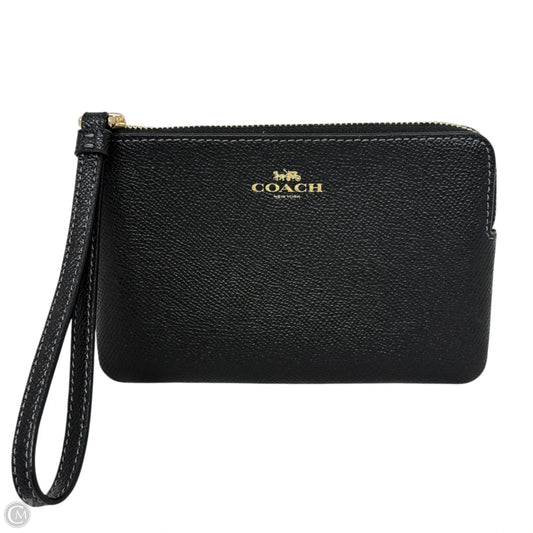 Corner Zip Wristlet Designer By Coach, Size: Large
