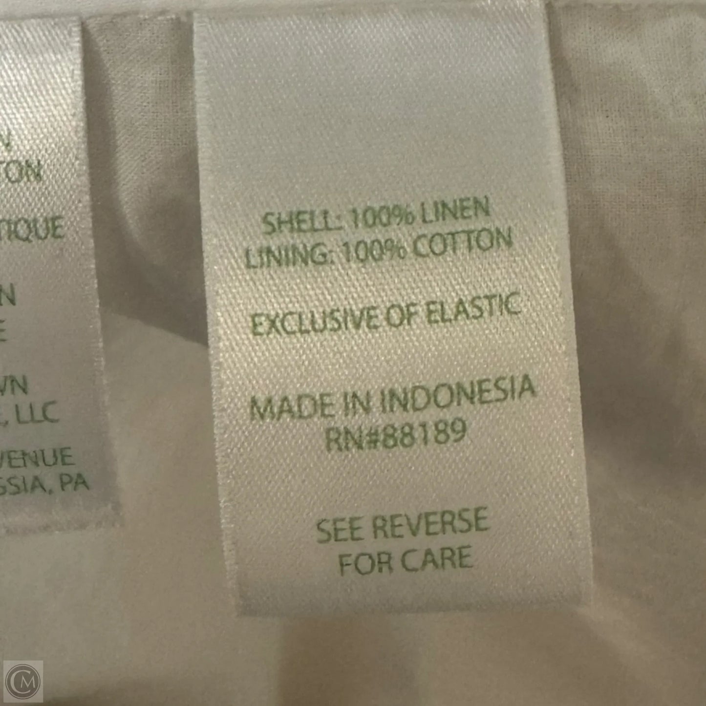 Abralynn Linen Shirt Dress Designer By Lilly Pulitzer In Sand Bar & Palm Beach, Size: 4