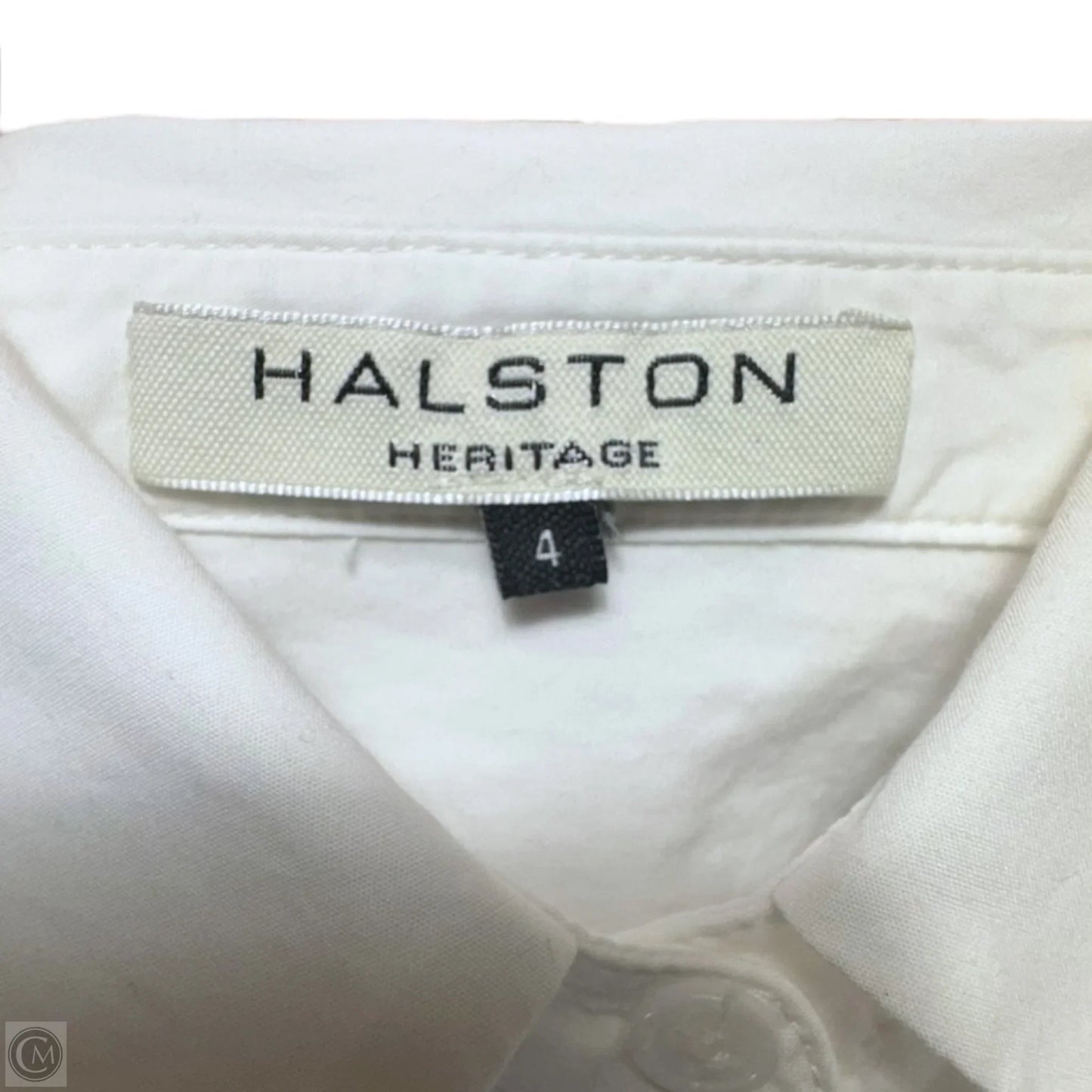 Pintuck Pleated Button-Down Shirtdress By Halston Heritage In White, Size: 4