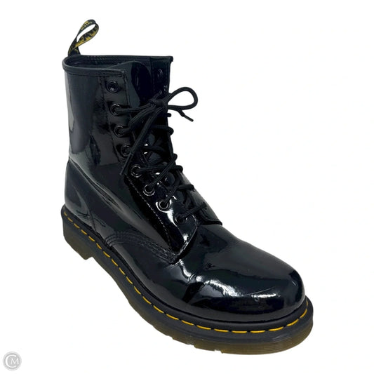 1460 Patent Boots Ankle Flats By Dr Martens In Black, Size: 11