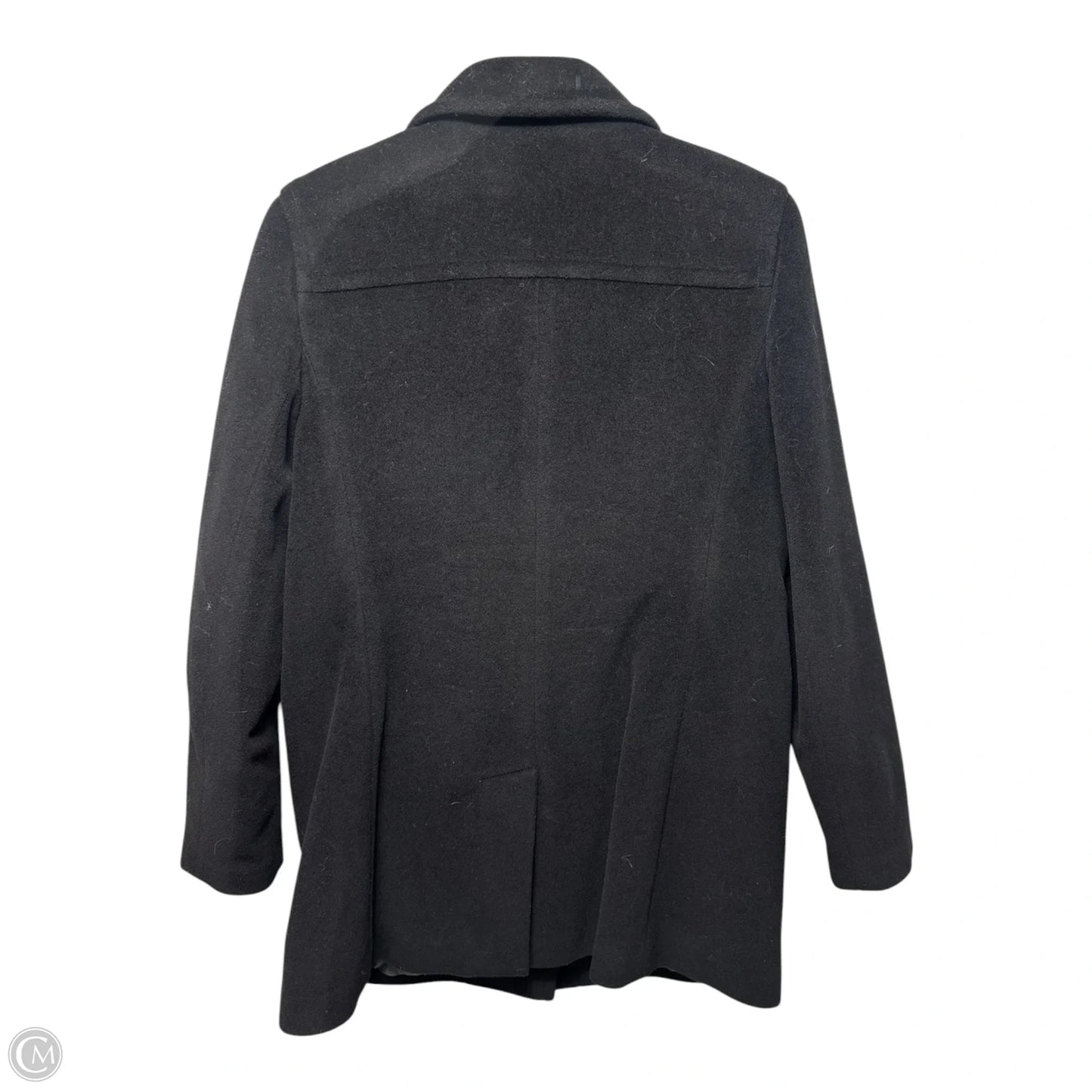 Wool Blend Coat By Talbots In Black, Size: 8