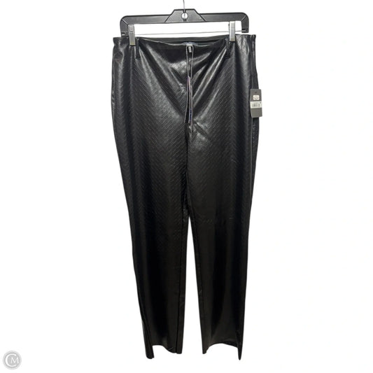 Faux Woven Leather Pants Leggings By Lysse In Black, Size: L