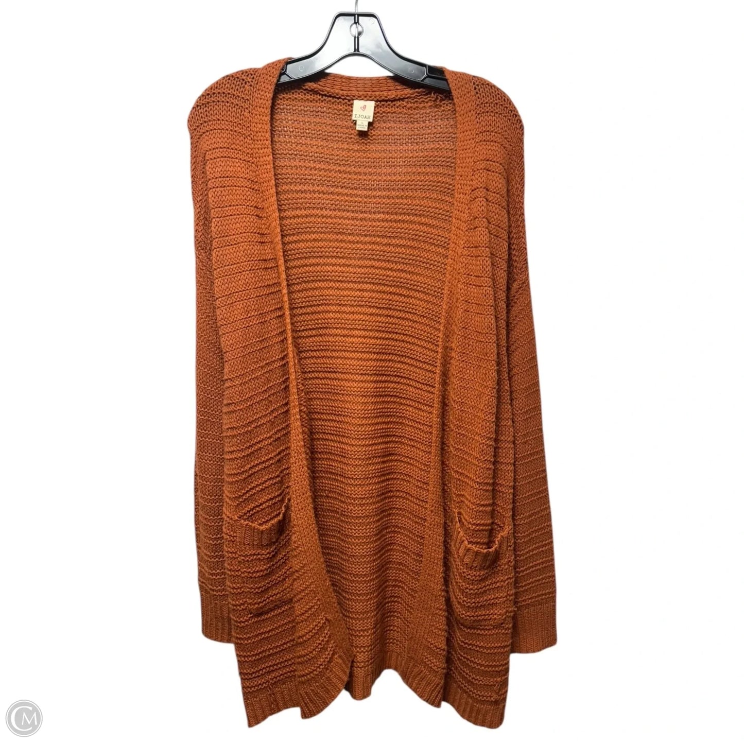 Sweater Cardigan By Ijoah In Orange, Size: L