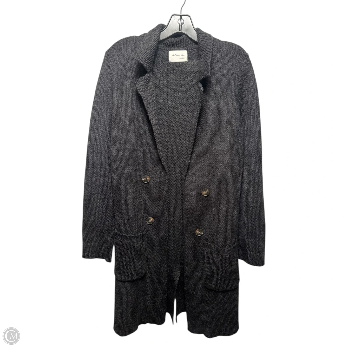 Sweater Cardigan By Actice USA In Black, Size: L