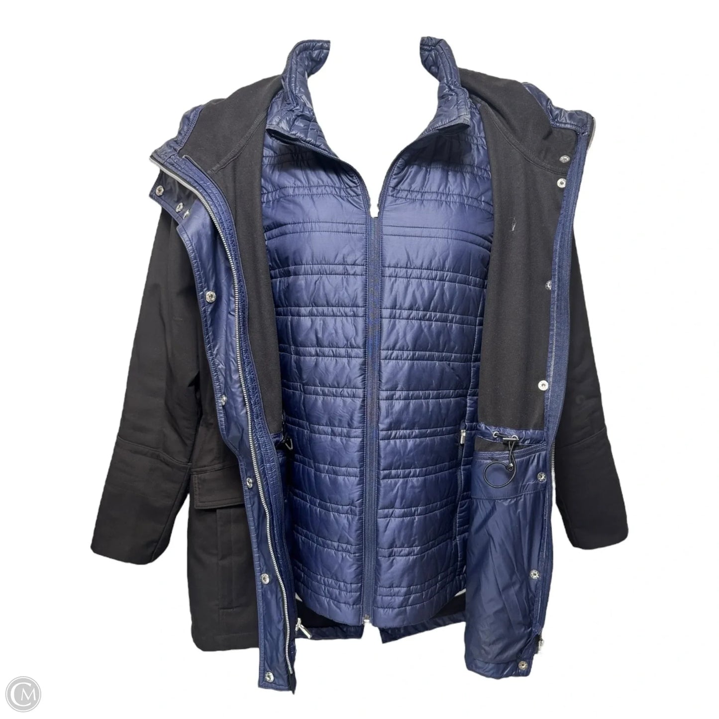 Pinnacle 3-in-1 Jacket By Athleta In Black & Blue, Size: XL