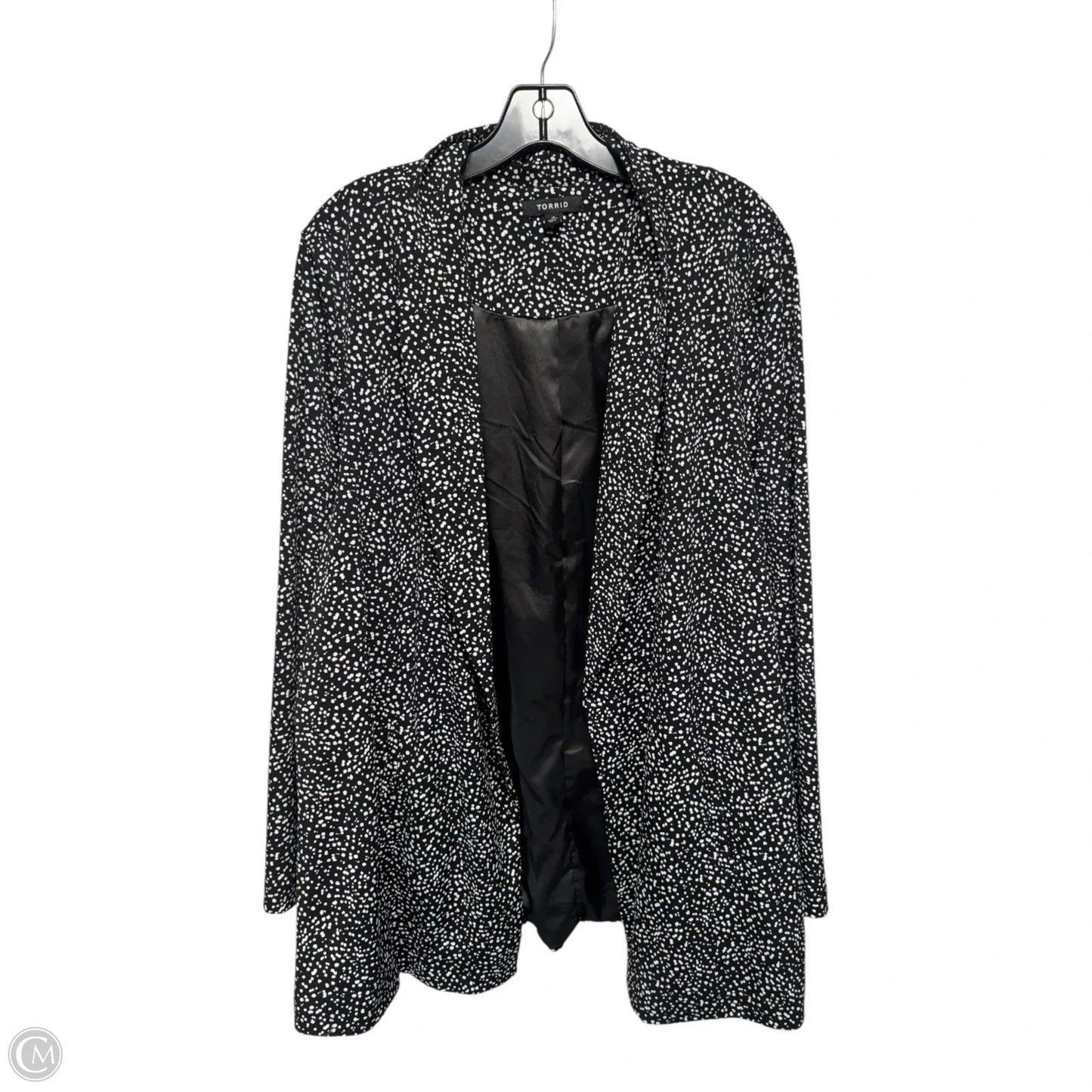 Sweater Cardigan By Torrid In Black & White, Size: 3x