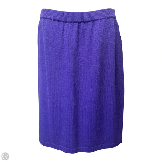 Knit Midi Skirt Luxury Designer By St John Collection In Purple, Size: 6