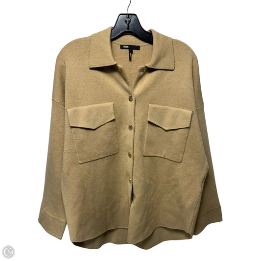 Knit Jacket Shirt By Maje In Beige, Size: M