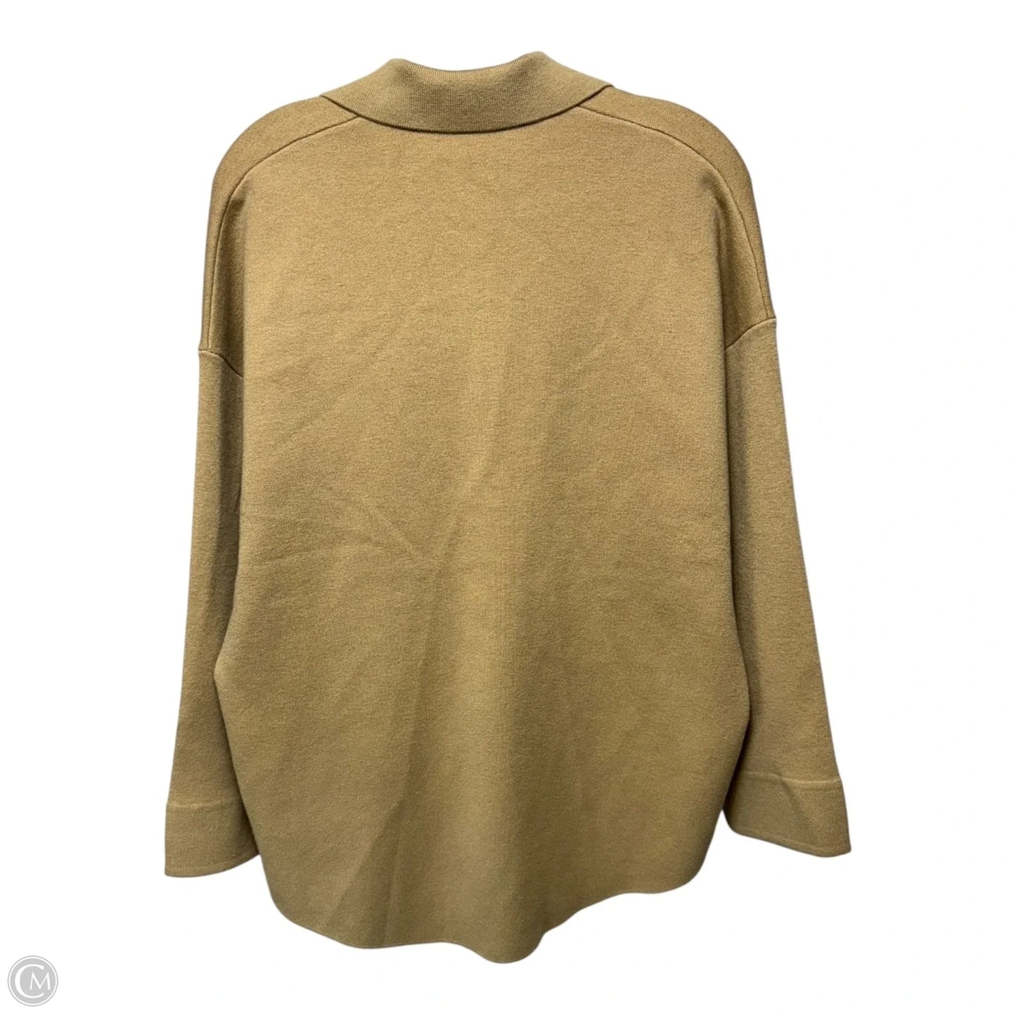 Knit Jacket Shirt By Maje In Beige, Size: M