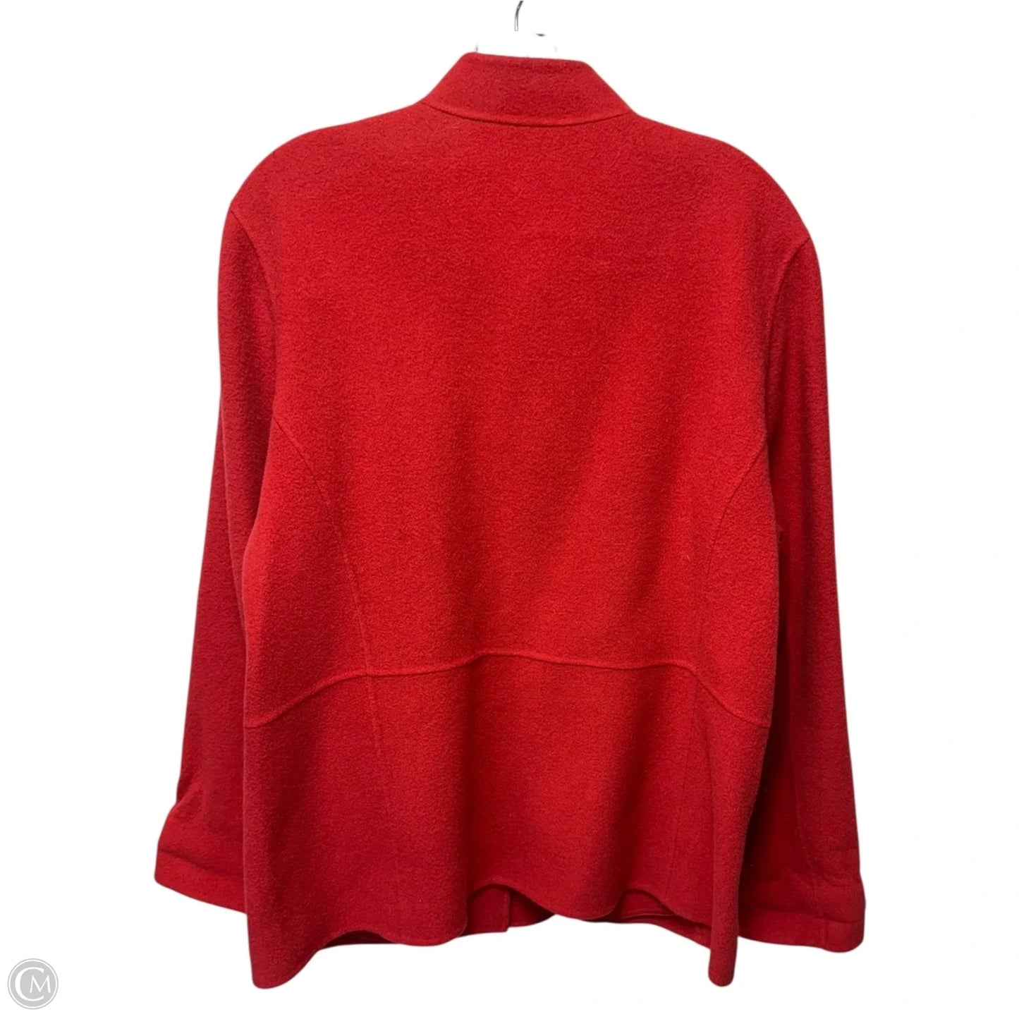 Wool Blend Coat By Eileen Fisher In Red, Size: L