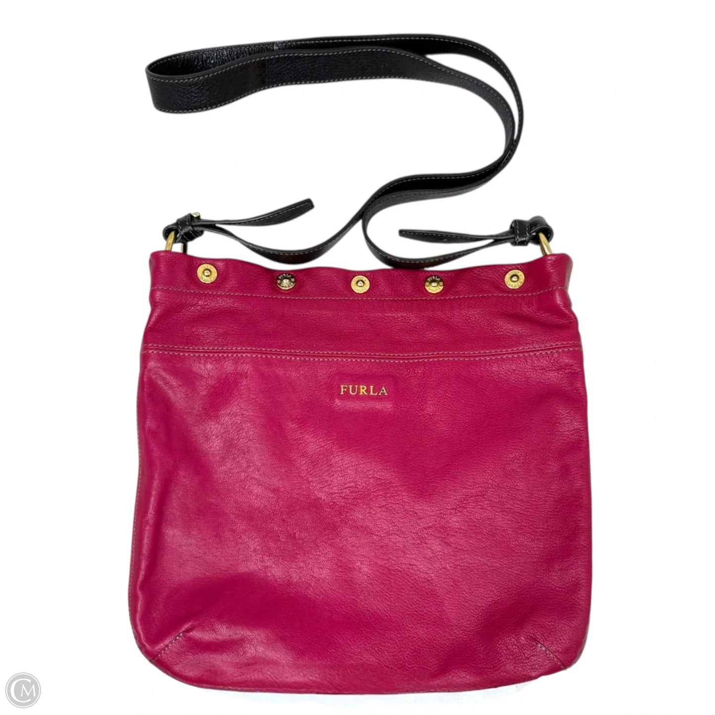Snap Leather Crossbody Bag Luxury Designer By Furla, Size: Large