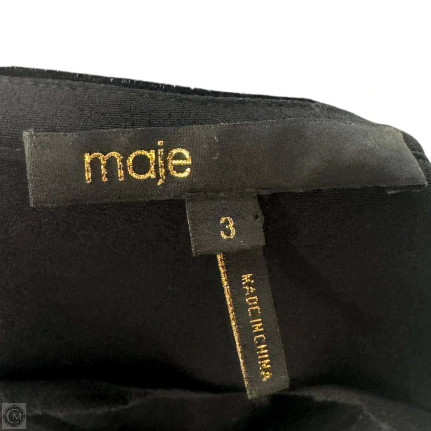 Rafa Skater Dress Party Short By Maje In Black & Blue, Size: M